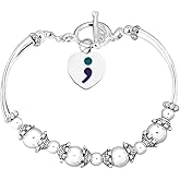 Fundraising For A Cause Suicide Awareness & Prevention Teal & Purple Rope Bracelet - Perfect for Support Groups, Gift-Giving, Events and Fundraising