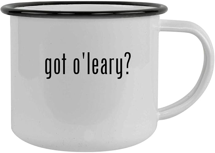 got o'leary? - 12oz Camping Mug Stainless Steel, Black