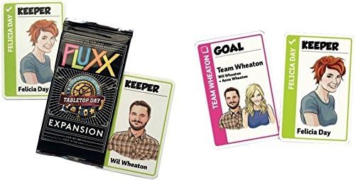 Fluxx 2015 International Tabletop Day Promo Expansion Pack (Fluxx Promo Pack 2015 TableTop Expansion (Geek And Sundry Wil Wheaton Felicia Day) by Fluxx