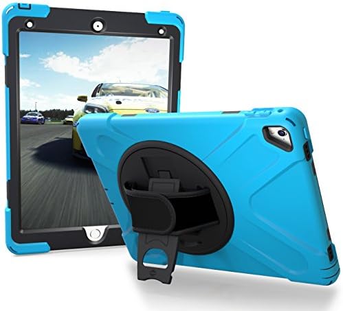 Otufan iPad Pro 10.5 Case, [Heavy Duty] Full-Body Protection Case for iPad Pro 10.5 inch, [Rugged: Shock Proof] Armor Case Cover with KickStand and Adjustable Hand Strap for Kids Friendly (Blue)