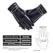 TECHSHARE Winter Women Gloves PU Leather Touchscreen Full Finger Warm Gloves Fleece Lining Gloves for Cycling Driving