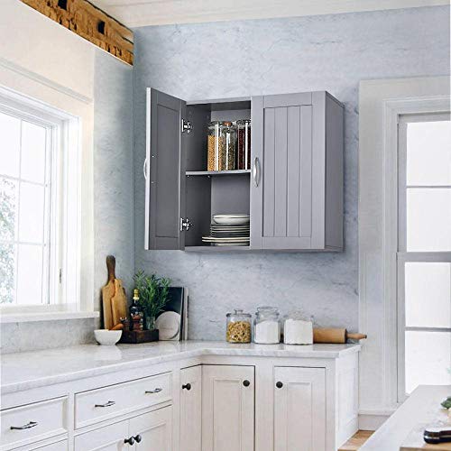 Yaheetech Bathroom Medicine 2 Door Wall Mounted Storage