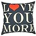 YOUR SMILE Valentine's Day Love Cotton Linen Square Decorative Throw Pillow Case Cushion Cover 18x18 Inch,Black,(Valentine's Day Gift)
