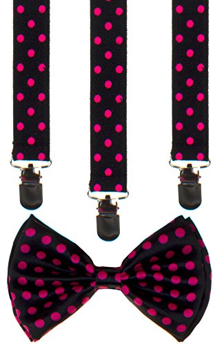 Classic Unisex Bow Tie and Suspender Set
