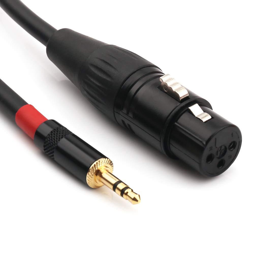 NANYI 3.5mm (1/8 Inch) TRS Stereo Male to XLR Female Interconnect Audio microphone Cable, Suitable for ipod, Mobile phone, active speakers, stage, DJ, studio audio console, 0.5M (1.6FT)