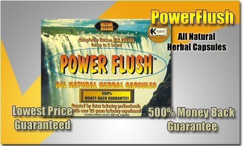 Power Flush All Natural Herbal Capsules - Instant 1 hour detox - Upto 5 hours