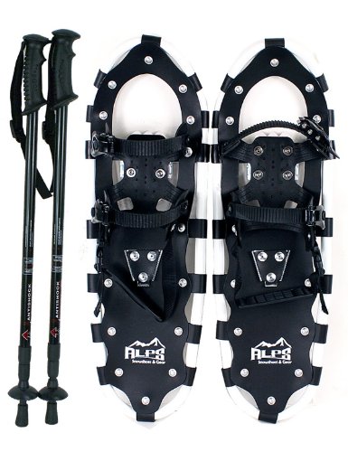 UPC 874253004722, Alps All Terrian Snowshoes 27&quot; + pair antishock adjustable snowshoeing pole (black) + free carrying tote bag