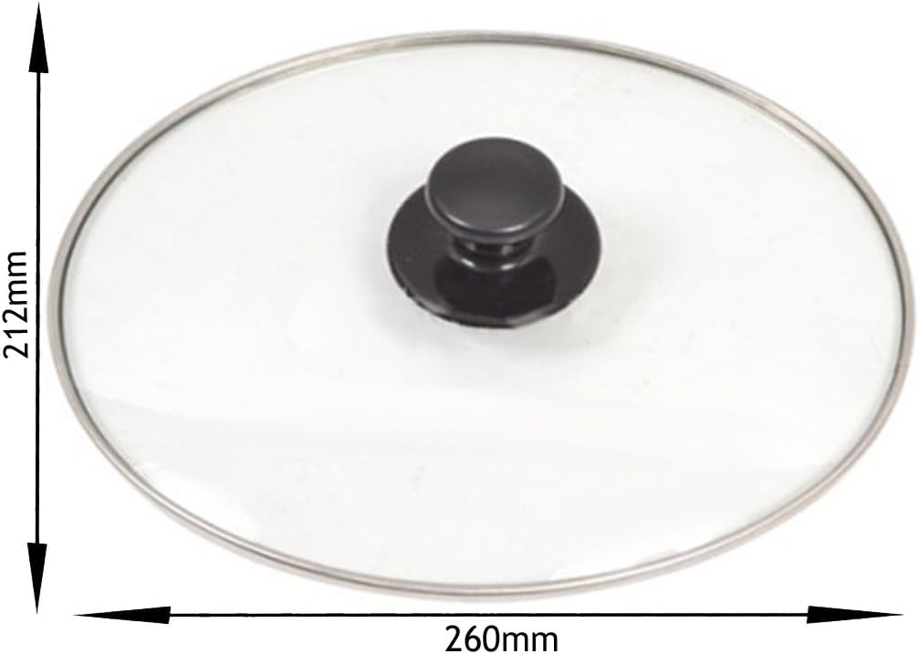 SPARES2GO Complete Oval Glass Lid & Knob Handle Morphy Richards 3.5L
