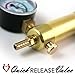 LeLuv Ultima Vacuum Pump Handle - Brass Chamber with Black Padded Rubber Grips - Gauge Installed