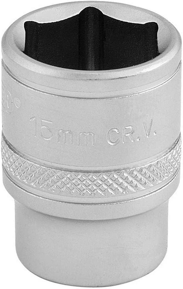 Draper 16541 15 mm 3/8 Inch Square Drive 6 Point Socket Blue