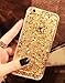 Blingy's iPhone 6/6S Case, Sparkling Gold Bling Bling Flexible Soft Clear Case with Gold Leaflets Built-in for iPhone 6/6S- Retail Packaging (Gold Flakes)