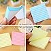 HONESTY 12 Pads/Pack Lined Sticky Notes 3 Inch X 3 Inch 80 Sheets/Pad Easy Post 5 Colors (Pink White Blue Yellow Brown)