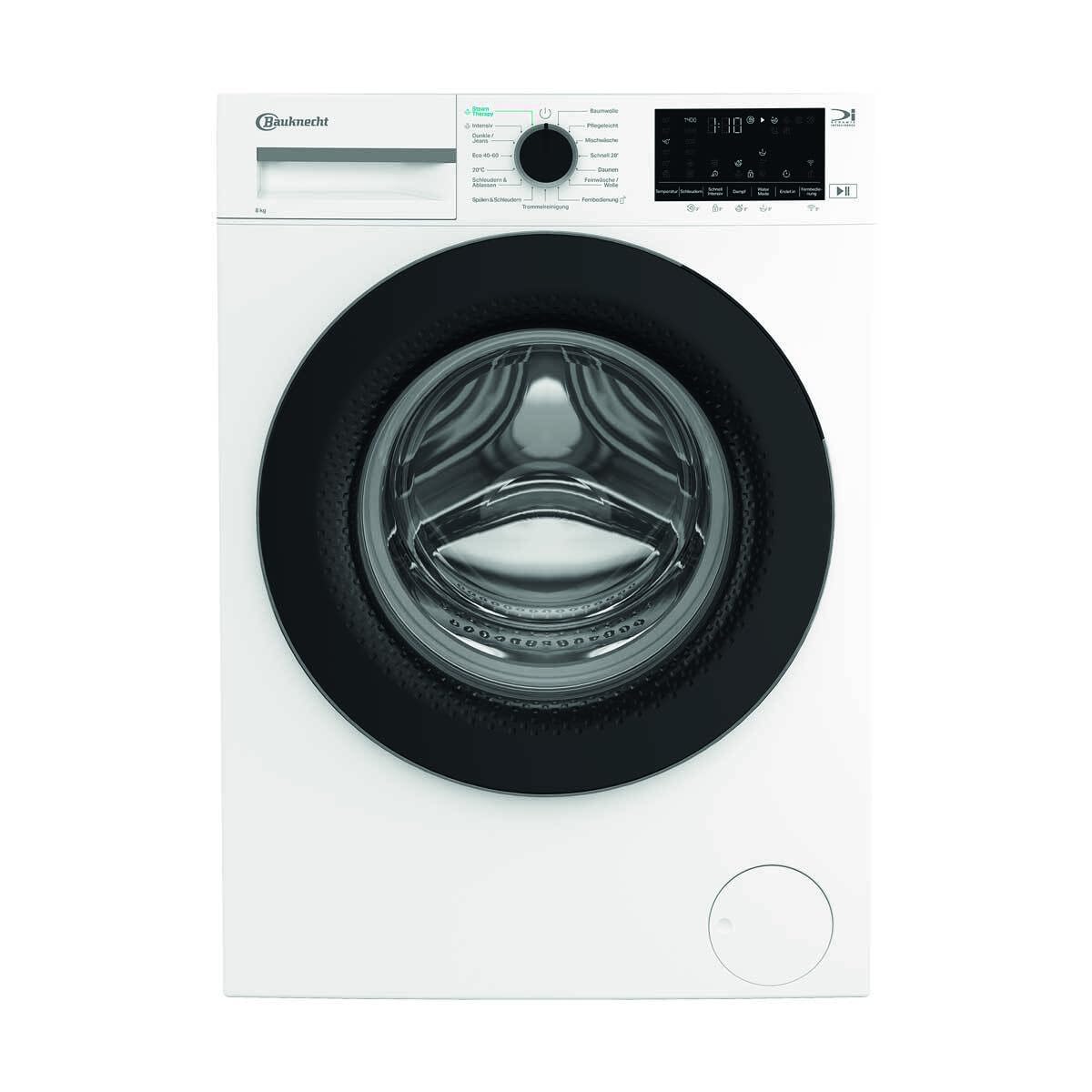 Bauknecht B W 8A10 BS Waschmaschine, 8 kg, 1400 U/min, Frontlader, Steam Therapy & Steam Technologie, Adaptive Wash, ColdWash, HomeWhiz, Inverter-Motor, Weiß 2