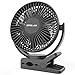 OPOLAR Clip Fan, 6700mAh Rechargeable Battery for Hurricane, USB or Battery Powered, Clip & Desk Electric Fan 2 in 1, Portable Small Handheld Fans, Quite for Office, Golf Cart, Car, Baby Stroller