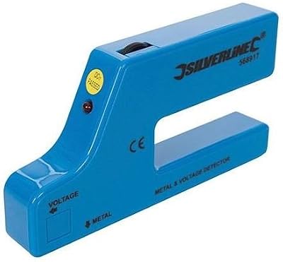 Silverline Metal Voltage Detector LED Audible 9V PP3 Wall Cable Finder