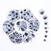 Decora 1 Box Mixed 8mm/10mm/12mm/15mm/18mm/10x8mm/10x12mm Mixed Wiggly Toy Eyes with Self Adhesive Collection