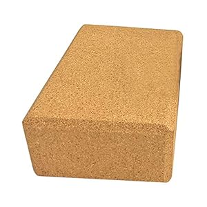 Fesjoy Yoga Block Cork Wood Yoga Brick Soft High Density Yoga Block to Support Poses