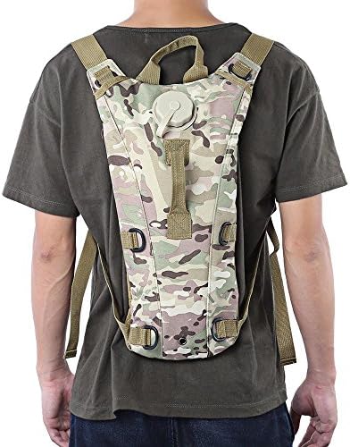 HKH 3L Water Bag Bottle Pouch knapsack Tactical Kamp Hydration Backpack Camping Camelback Bicycle Canteen Packs Hiking Water Bags (CP Camouflage)