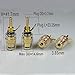 Facmogu 2 Pairs Mini Gold Plated Insulated 5-Way Binding Post Banana Plugs 4mm, 24K Gold Plated Sold Brass Amplifier Speaker Terminal Binding Post Banana Jack - Long