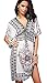 Oryer Womens V-Neck Cut Loose Bathing Suit Cover Ups Swim Cover-Up Dress