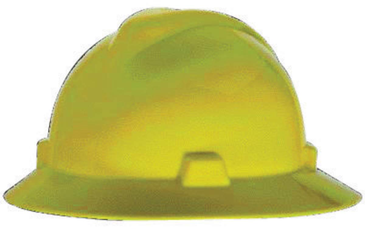 slotted full brim hard hat