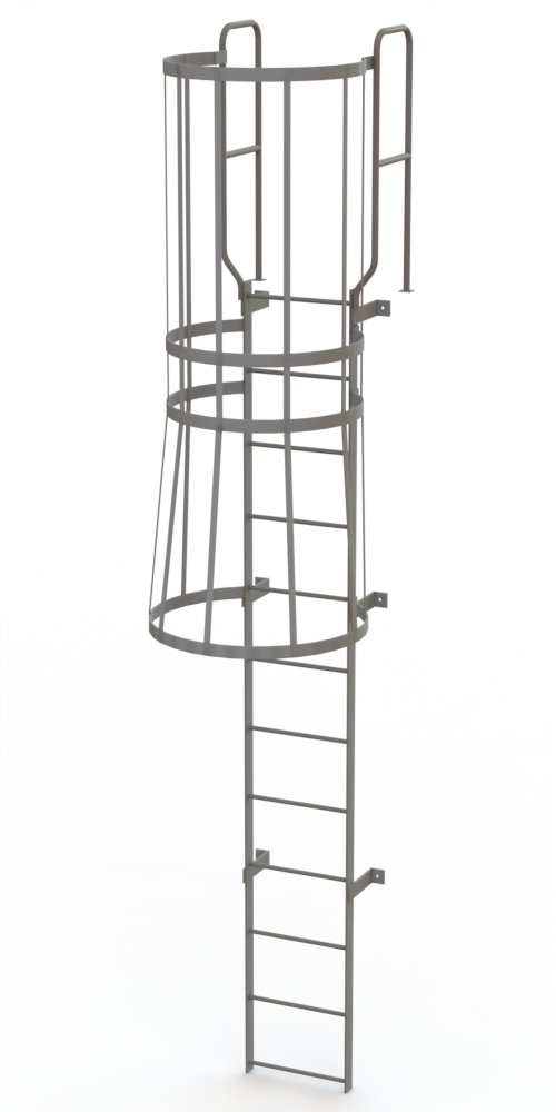 Photo 1 of **truck and trailer pick up only**
Tri-Arc WLFC1212 12-Rung Walk-Thru Fixed Steel Ladder with Cage