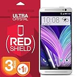 HTC One M8 Screen Protector, RedShield® [Crystal Clear] [3 Pack + 1 more] Invisible Ultra High Definition Front Screen Protector for HTC One M8 (2014)