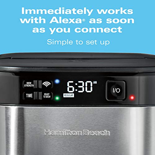 Hamilton Beach Works with Alexa Smart Coffee Maker, Programmable, 12