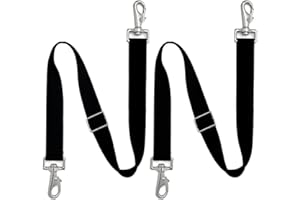 GAITWIN Premium Horse Blanket Sheet Leg Straps, Replacement Stretchy Belly Strap with Double Swivel Snaps, Adjustable Elastic Length from 24 to 42 Inch Winter Blanket