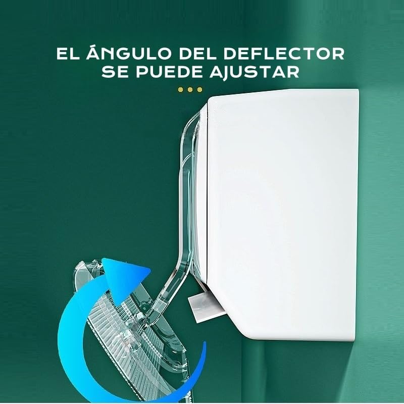 Deflector Ajustable para Aire Acondicionado Transparentes de PET - Accesorios de Ventilación Anti-Soplo Directo para Aire Acondicionado de Pared en Hogar y Oficina