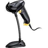 TEEMI 2D USB Barcode Scanner with Smart Stand, T22N-AU | QR &amp; PDF417 Reader, OCR Support, Screen Scanning, Global Shutter, Automatic Hands-Free Scan, Data Parse