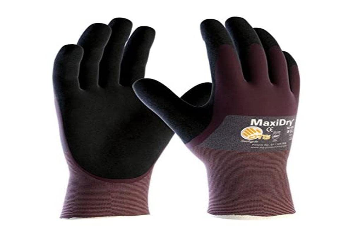 ATG 56425-09B Large MaxiDry 3/4 Dipped Gloves