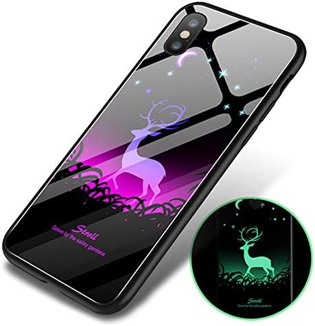 New Cool Glow in The Dark Night Cell Mobile Phone Cases Protectors Clear Covers Compatible with iPhone X Xs Xs Max 2018 (2.Deer, fits iPhone Xs Max(6.5''))