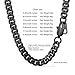 PROSTEEL Chain Necklace for Men Curb Cuban Chains Men Stainless Steel Mens Necklace 22inch Black Mens Chain Necklace