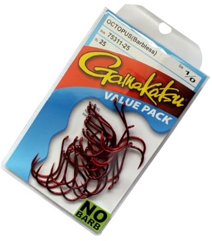 Brad's Killer Fishing Gear Octopus Fishing Hooks, Red, Size 2/0 : Fishing Hooks : Sports & Outdoors