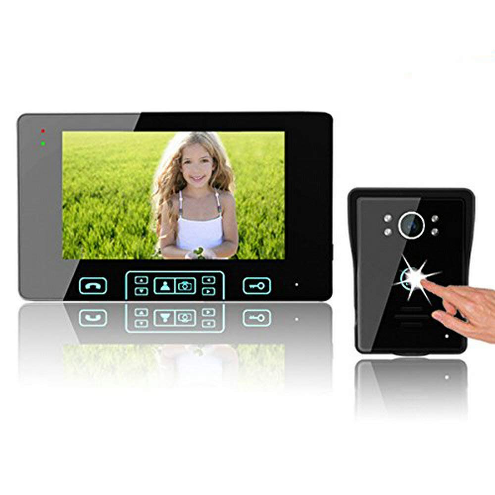 BW 7 inch TFT-LCD 2.4GHz Wireless Video Door Phone with Function of Taking Photos Automatically,Alarm,Night Vision