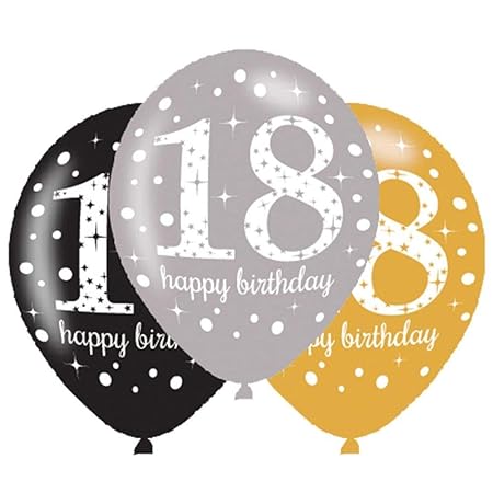 Amscan 9900736 53,3 cm Celebration 18. Latex Luftballons
