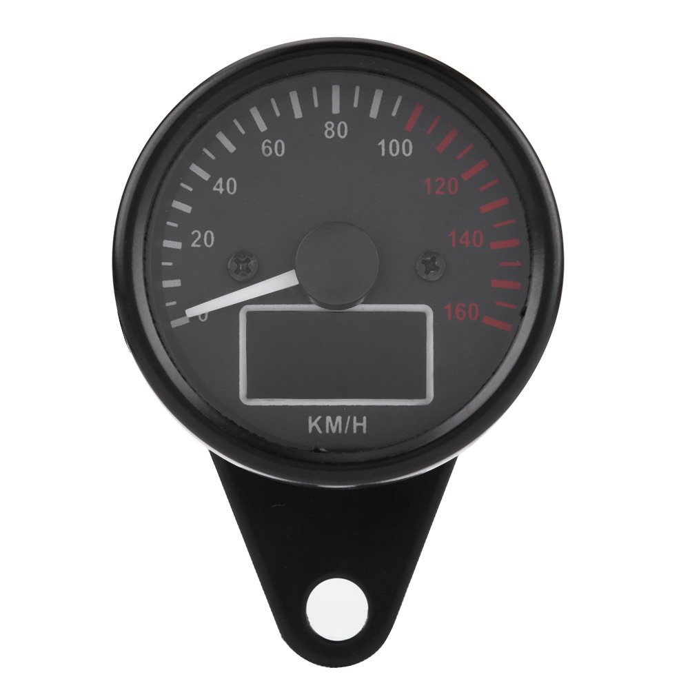Digital Universal Motorcycle DC12V 160KMH Gauge Speed Tachometer Motorbike Keenso KMH, lCD led