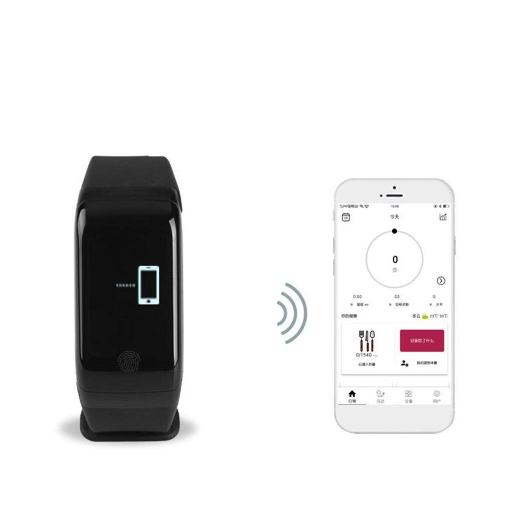 Pinsparkle Multifunctional Digital Display Buckle Closure Smart Bracelet Health Wristband Fitness Trackers