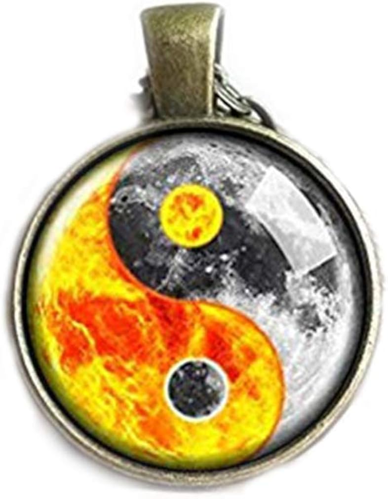 YinYang Moon And Sun Necklace Friendship Spiritual Pendant Gift for Friend