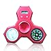 Fidget Spinner Metal Rainbow Cool with Compass Clock Led Light (RED)