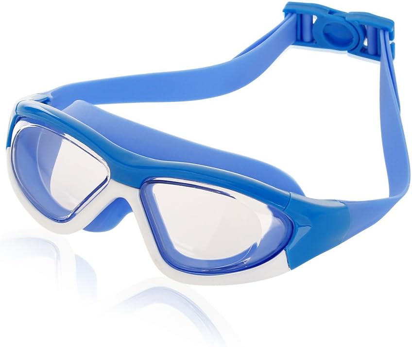 JINDING Kids Swim Goggles, Swimming Goggles for Kids with Case,Wide View No Leaking Anti Fog UV Protection Youth Swim Glasses