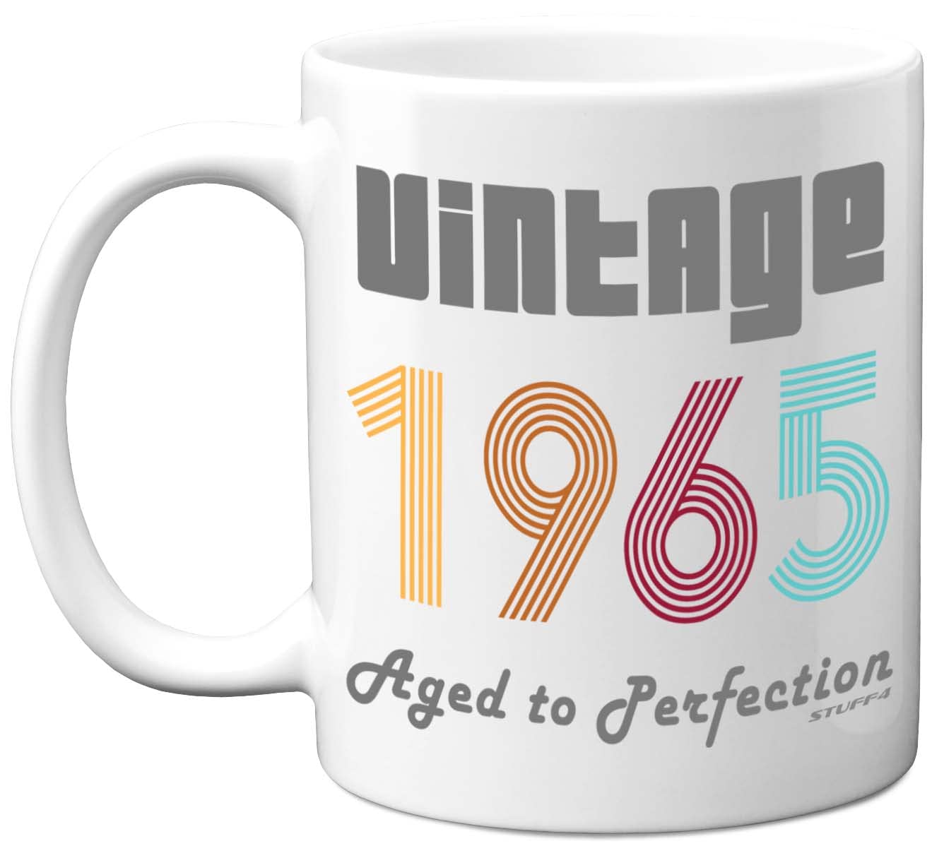 Stuff4 61st Birthday Gifts for Men Women - 1965 Vintage Coffee Mug, 11oz Ceramic Dishwasher Safe Mugs, Best Friend for Birthday or Christmas, Funny 61st Gifts Him Her