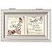 Cottage Garden Sister Champagne Silver Rope Trim Inspirational Petite Music Box Plays Amazing Grace