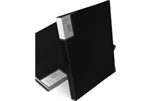 DYNTA Folder with Plastic Sleeves 2 Packs 11"x14" Black Portfolio Folder for Artwork Display Book 30 Pockets 60 Page Capacity