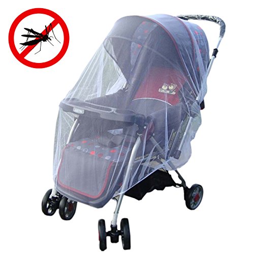 2 PCS NETTING 2 Ways Usage:1)Outdoor Baby Stroller Bug Net for Strollers Pushchair Mosquito Insect Shield Net Safe Infants Protection Mesh 2)Bug Net For Crib Bed Craddle - Thumbnail 5