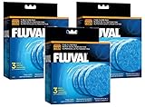 (9 Pack) Fluval Fine Filter Pad, For Fluval FX5 (3 Packages with 3 Filter Pads each)