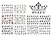 PUEEN 3D Nail Art Sticker Collection Set E1 - 10 Packs in Different Designs (Over 240 Stickers) 3D Glitter Sparkling Feathers Roses Cats Leopard Prints Nail Art Decal Stickers for Cellphones & Nails Decorations-BH000260