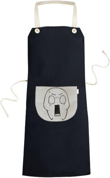 Amazon ビッグマウスショックブラック絵文字パターン 料理のキッチンブラック可変ビブエプロンのポケットは 女性が男性のシェフ ギフト エプロン オンライン通販