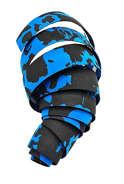 CarbonEnmy multi-colour handlebar tape, bar tape, road bike handles cork (black/blue).